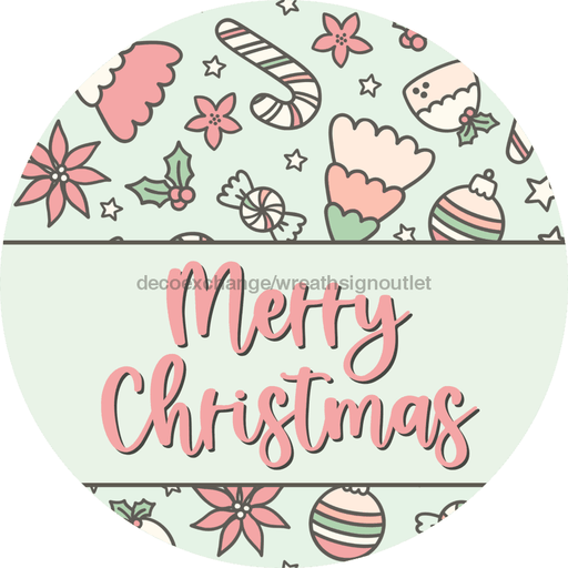 Wreath Sign Christmas Wreath Sign Vintage Candy Decoe-2389 For Round 10 Wood