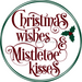 Wreath Sign, Christmas Wishes, Christmas Sign, 18" Wood Round,  Sign, DECOE-566, DecoExchange, Sign For Wreath