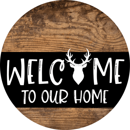 Wreath Sign Deer Welcome To Our Home Decoe-2327 For Round 18 Wood