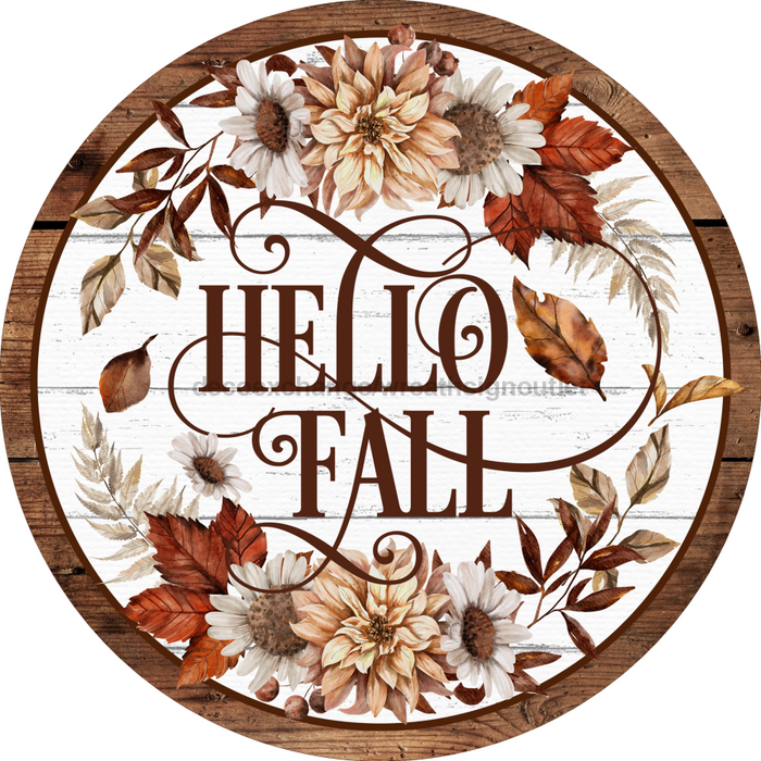 Wreath Sign, Fall Sign, Harvest Sign, DECOE-2113, Sign For Wreath, Round Sign, DecoExchange - DecoExchange®