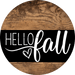 Wreath Sign Fall Hello Decoe-2340 For Round 10 Metal
