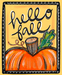 Wreath Sign, Fall - Hello Fall Pumpkin 8x10"Metal Sign DECOE-207, Sign For Wreath, DecoExchange - DecoExchange