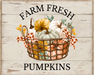 Wreath Sign, Farm Fresh Pumpkins, Fall Sign, 8"x10" Metal Sign DECOE-743, DecoExchange, Sign For Wreaths - DecoExchange