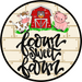 Wreath Sign, Farmhouse Sign, Farm Sweet Farm, 10" Round, Metal Sign, TH-006, Sign For Wreath, DecoExchange - DecoExchange