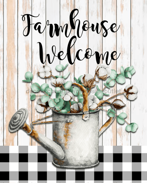 Wreath Sign, Farmhouse Sign, Welcome Sign, 8x10" Metal Sign DECOE-831, Sign For Wreath, DecoExchange - DecoExchange