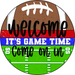 Wreath Sign, Football Sign, 10" Round Metal Sign CR-039, DecoExchange, Sign For Wreath - DecoExchange