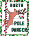 Wreath Sign, Funny Reindeer Sign, Dancing Deer Christmas Sign, 8x10"Metal Sign DECOE-693, Sign For Wreath, DecoExchange - DecoExchange