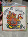 Wreath Sign, Gobble Me Thanksgiving Turkey 10"x10" Metal Sign DECOE-199DecoExchange, Sign For Wreath - DecoExchange