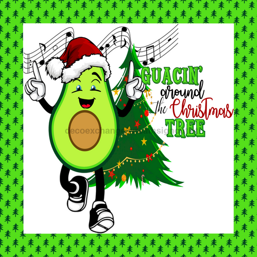 Wreath Sign, Guacamole Sign, Funny Christmas Sign, 10x10" Metal Sign DECOE-858, Sign For Wreath, DecoExchange - DecoExchange