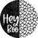 Wreath Sign Halloween Door Hanger Hey Boo Ghost Decoe-2363 For Round 18 Wood