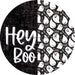 Wreath Sign Halloween Hey Boo Ghost Decoe-2362 For Round 11.75 Metal