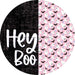 Wreath Sign Halloween Hey Boo Pink Ghost Decoe-2366 For Round 10 Metal