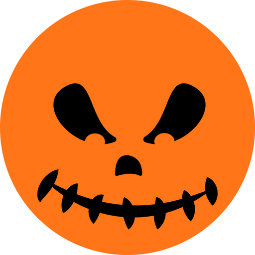 Wreath Sign, Halloween Sign, Jack-O-Lantern Sign, Halloween Face, DECOE-2079, Sign For Wreath, Round Sign, DecoExchange - DecoExchange®