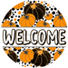 Wreath Sign, Halloween Sign, Pumpkin Sign, DECOE-2124, Sign For Wreath, Round Sign, DecoExchange - DecoExchange®