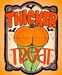 Wreath Sign, Halloween - Thicker Or Treat 8x10"Metal Sign DECOE-661DecoExchange, Sign For Wreath - DecoExchange
