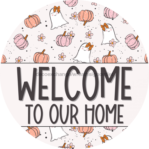 Wreath Sign Halloween Wreath Sign Vintage Decoe-2394 For Round 12 metal