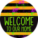 Wreath Sign Halloween Wreath Sign Welcome Decoe-2372 For Round 12 metal