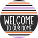 Wreath Sign Halloween Wreath Sign Welcome Decoe-2401 For Round 10 Metal