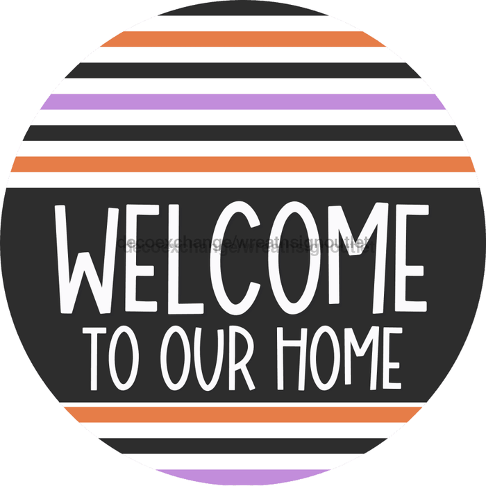 Wreath Sign Halloween Wreath Sign Welcome Decoe-2401 For Round 10 Metal