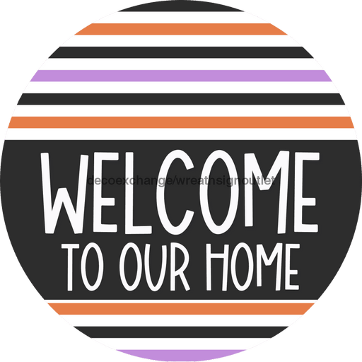 Wreath Sign Halloween Wreath Sign Welcome Decoe-2401 For Round 10 Wood