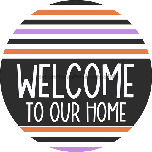 Wreath Sign Halloween Wreath Sign Welcome Decoe-2401 For Round 12 metal