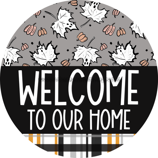 Wreath Sign Halloween Wreath Sign Welcome Fall Decoe-2369 For Round 10 Wood