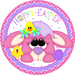 Wreath Sign, Happy Easter Sign, 18" Wood Round  Sign DECOE-258, Sign For Wreath, DecoExchange