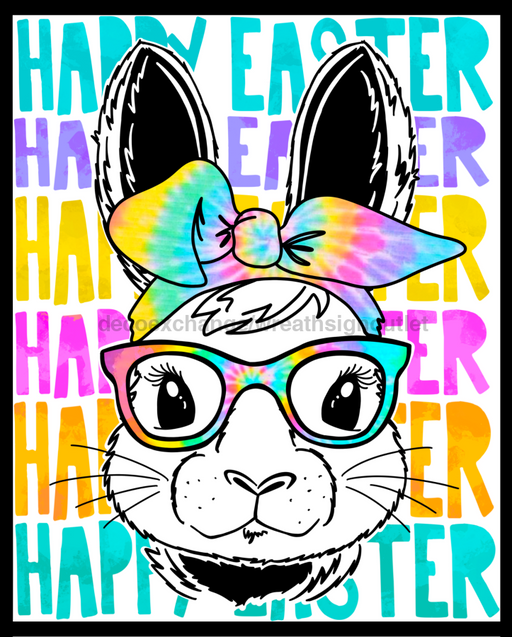 Wreath Sign, Happy Easter Sign, 8x10"Metal Sign DECOE-407, Sign For Wreath, DecoExchange - DecoExchange