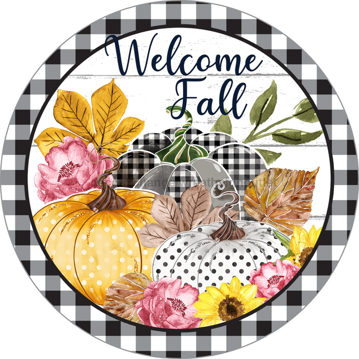 Wreath Sign, Harvest Sign, Fall Sign, DECOE-2106, Sign For Wreath, Round Sign, DecoExchange - DecoExchange®