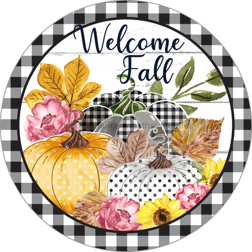 Wreath Sign, Harvest Sign, Fall Sign, DECOE-2106, Sign For Wreath, Round Sign, DecoExchange - DecoExchange®