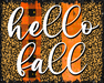 Wreath Sign, Hello Fall Sign, 8"x10" Metal Sign DECOE-990, DecoExchange, Sign For Wreaths - DecoExchange