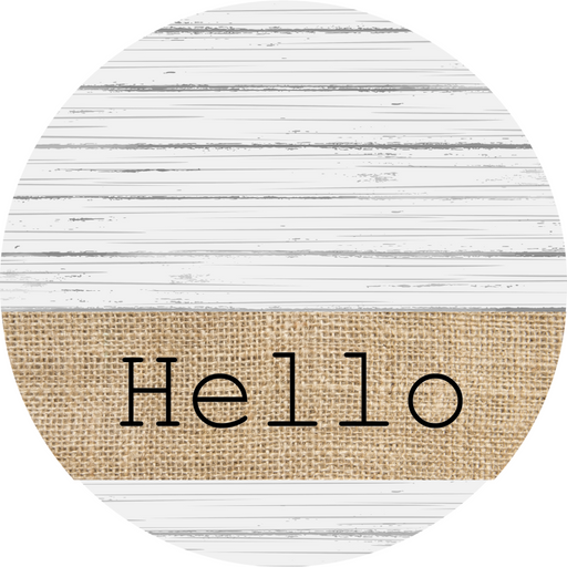 Wreath Sign, Hello Sign, simple Sign, DECOE-542, Sign For Wreath, DecoExchange - DecoExchange