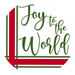 Wreath Sign, Joy To The World, Christmas Sign, 10" Round, Metal Sign, DECOE-569, DecoExchange, Sign For Wreath - DecoExchange