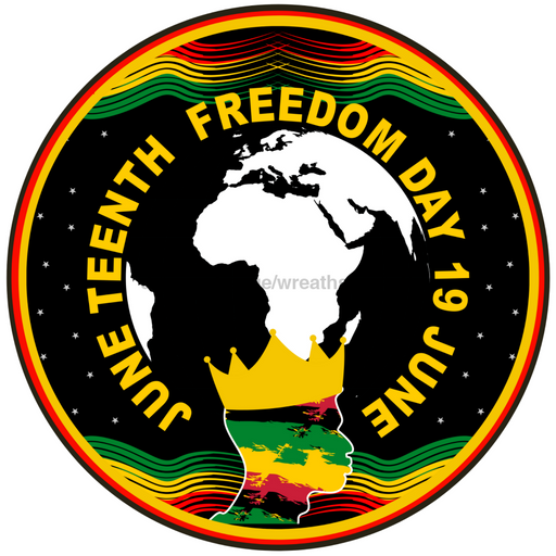 Wreath Sign, Juneteenth Sign, Black History, DECOE-1004, Sign For Wreath, DecoExchange - DecoExchange