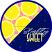 Wreath Sign, Lemon Sign, Summer Sign, Slightly Sweet, 10" Round Metal Sign CR-040, DecoExchange, Sign For Wreath - DecoExchange