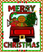 Wreath Sign, Merry Christmas - Gingerbread Truck - 8x10"Metal Sign DECOE-221, Sign For Wreath, DecoExchange - DecoExchange