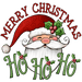 Wreath Sign, Merry Christmas Ho Ho Ho - 12" Round Metal Sign - DECOE-056, DecoExchange, Sign For Wreaths - DecoExchange