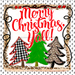 Wreath Sign, Merry Christmas Yall, Christmas Sign, 10x10" Metal Sign DECOE-793, Sign For Wreath, DecoExchange - DecoExchange