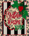 Wreath Sign, Mistletoe Kisses, Leopard Christmas Sign, 8x10" Metal Sign DECOE-794, Sign For Wreath, DecoExchange - DecoExchange