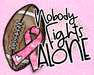 Wreath Sign, Nobody Fights Alone, Breast Cancer Awareness Sign, 8"x10" Metal Sign, DECOE-988, Sign For Wreath, DecoExchange - DecoExchange