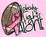 Wreath Sign, Nobody Fights Alone, Breast Cancer Awareness Sign, 8"x10" Metal Sign, DECOE-988, Sign For Wreath, DecoExchange - DecoExchange