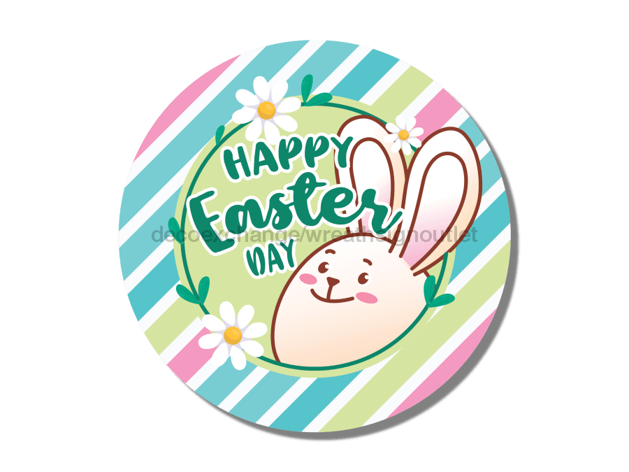 Wreath Sign, Pastel Easter Sign, Easter Bunny Sign, DECOE-464, Sign For Wreath, DecoExchange - DecoExchange