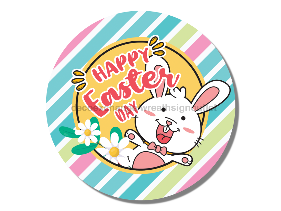 Wreath Sign, Pastel Easter Sign, Excited Easter Bunny Sign, DECOE-465, Sign For Wreath, DecoExchange - DecoExchange