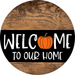 Wreath Sign Pumpkin Welcome To Our Home Decoe-2325 For Round 12 metal