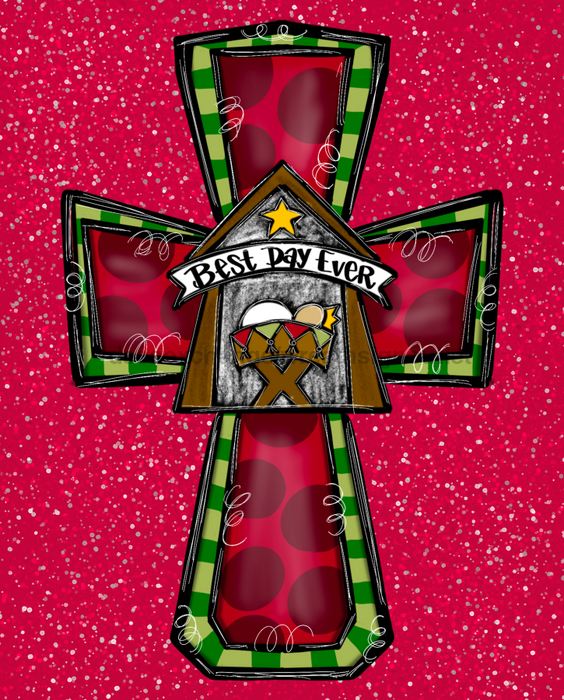 Wreath Sign, Religious Christmas Sign, 8x10", Metal Sign, TH-015, Sign For Wreath, DecoExchange - DecoExchange