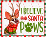 Wreath Sign, Santa Paws, Dog Christmas Sign, 8"x10" Metal Sign, DECOE-979, Sign For Wreath, DecoExchange - DecoExchange
