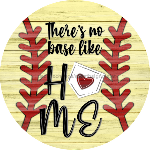 Wreath Sign, Softball Sign, 18" Wood Round Sign, DECOE-634, DecoExchange, Sign For Wreath - DecoExchange®