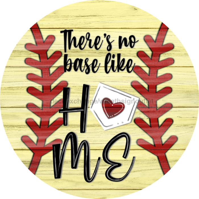 Wreath Sign, Softball Sign, 18" Wood Round Sign, DECOE-634, DecoExchange, Sign For Wreath - DecoExchange®