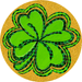 Wreath Sign, St Patricks Day Sign, Four Leaf Clover, 10" Round Metal Sign DECOE-236, Sign For Wreath, DecoExchange - DecoExchange