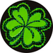 Wreath Sign, St Patricks Day Sign, Four Leaf Clover, 12" Round Metal Sign DECOE-235, Sign For Wreath, DecoExchange - DecoExchange